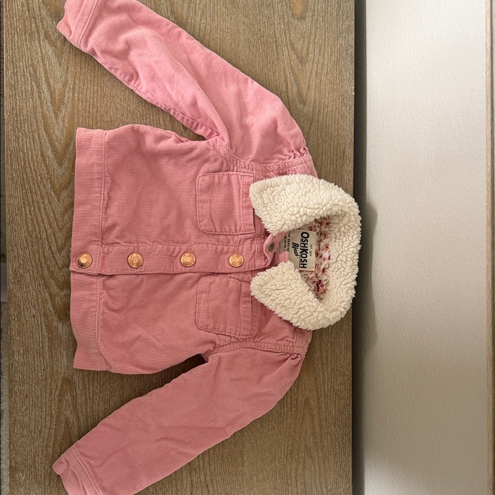 OshKosh B'gosh Pink Kids Jean Jacket with Cream Collar
